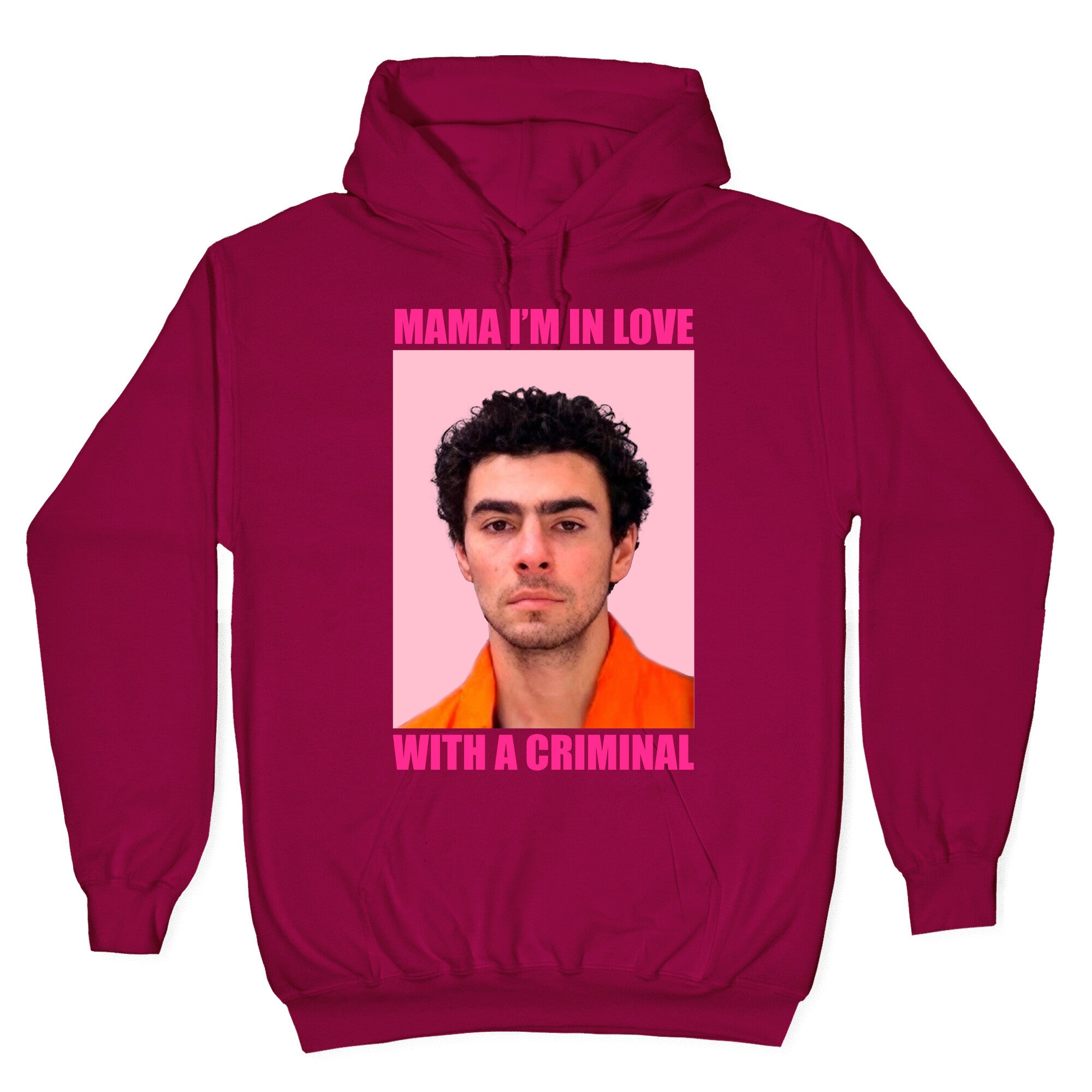 Luigi Mangione Mama Im In Love With A Criminal Valentines Day Hoodie